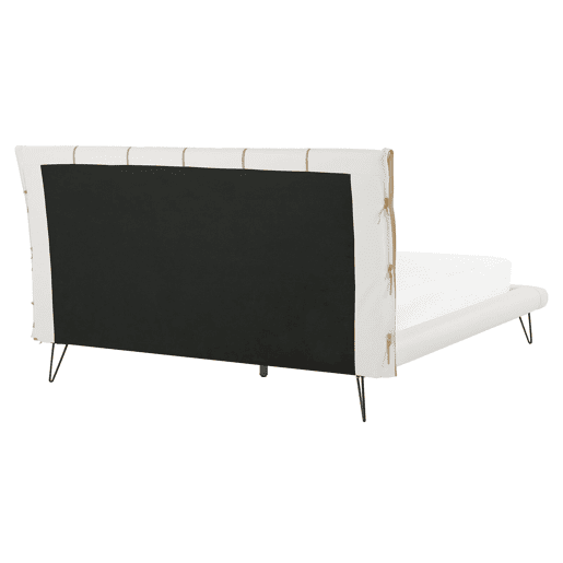 Cama Pele sintética BETIN 160 x 200 cm Creme