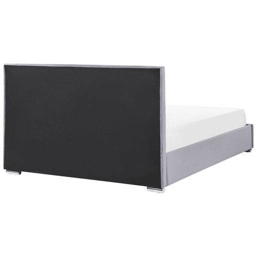 Cama baú Veludo ROUEN 180 x 200 cm Cinzento escuro