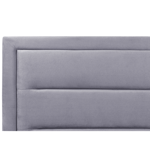 Cama baú Veludo ROUEN 180 x 200 cm Cinzento escuro