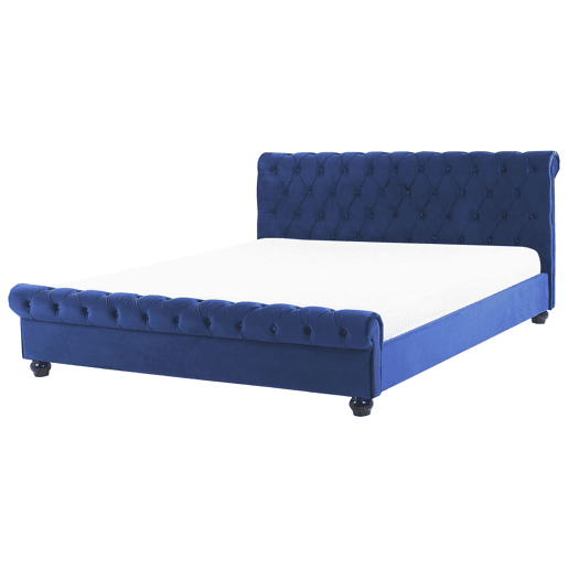 Beliani Cama de água Veludo AVALLON