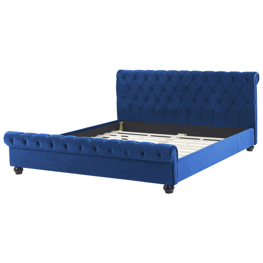 Beliani Cama de água Veludo AVALLON