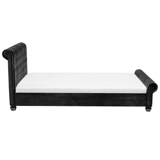 Cama de água Veludo AVALLON 180 x 200 cm Preto