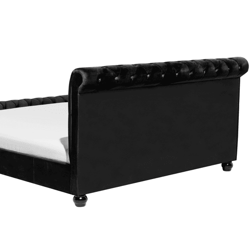 Cama de água Veludo AVALLON 180 x 200 cm Preto