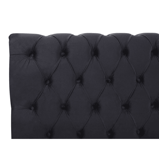 Cama de água Veludo AVALLON 180 x 200 cm Preto