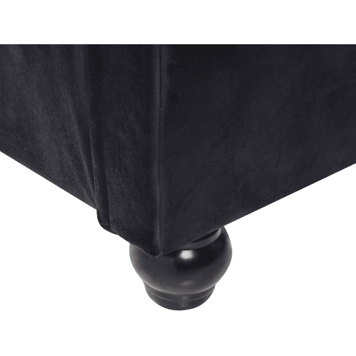 Cama de água Veludo AVALLON 180 x 200 cm Preto