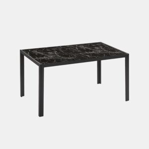Mesa de jantar Lacey Mármore preto 135 x 75 x 80 cm