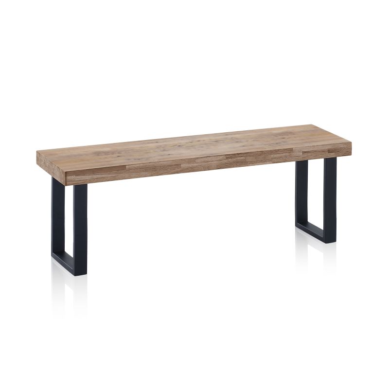 Banco loft roble salvaje - negro, roble salvaje - blanco, roble boreal - negro, roble honey - negro 120 x 47 x 34 cm