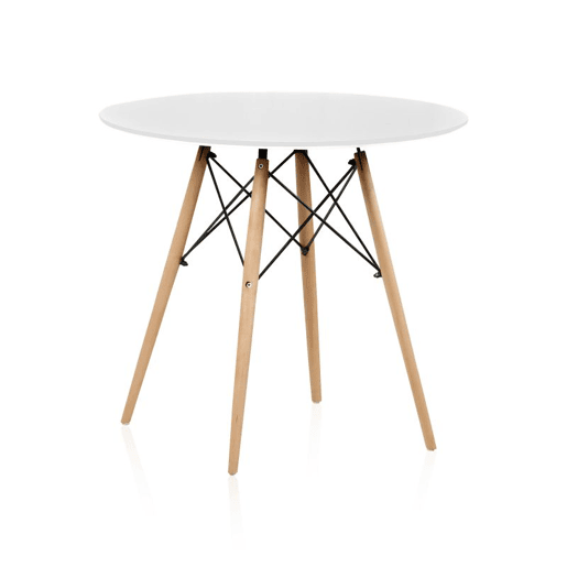 Mesa de jantar redonda Tower Branco 80cm x 75 x 80 cm