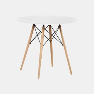 Mesa de jantar redonda Tower Branco 80cm x 75 x 80 cm