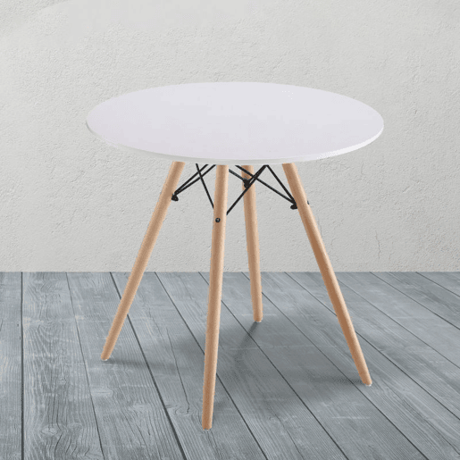 Mesa de jantar redonda Tower Branco 80cm x 75 x 80 cm