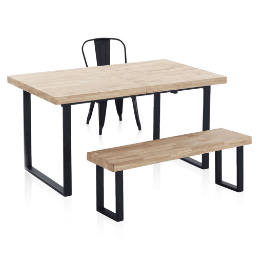 Banco Loft Carvalho Selvagem - Preto, Carvalho Selvagem - Branco, Carvalho Boreal - Preto, Carvalho Mel - Preto 120 x 47 x 34 cm