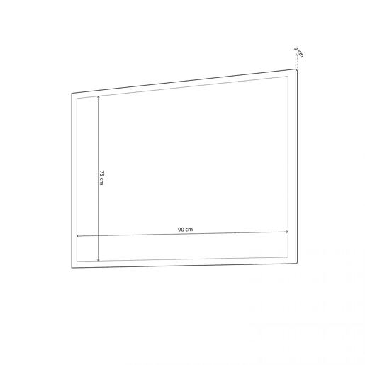 Espelho quadrado Ataneq Cambria 90 x 75 x 2 cm