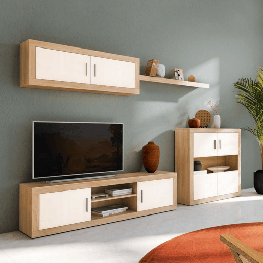 Salão Nuka V7 Cambria - Branco 290 x 156 x 41,4 cm