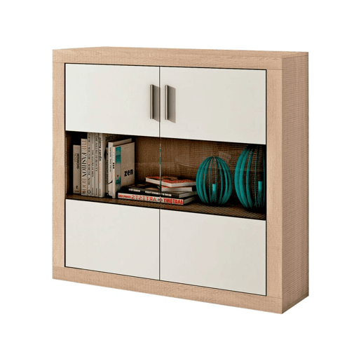 Adega de 2 portas Nuka Cambria - Branco 110 x 110 x 34,6 cm Adega de 2 portas Nuka Cambria - Branco 110 x 110 x 34,6 cm