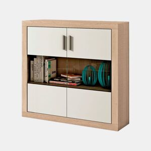 Adega de 2 portas Nuka Cambria - Branco 110 x 110 x 34,6 cm
