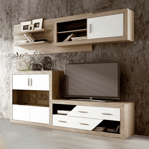 Adega de 2 portas Nuka Cambria - Branco 110 x 110 x 34,6 cm Adega de 2 portas Nuka Cambria - Branco 110 x 110 x 34,6 cm