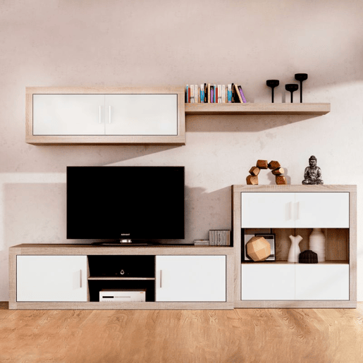 Adega de 2 portas Nuka Cambria - Branco 110 x 110 x 34,6 cm Adega de 2 portas Nuka Cambria - Branco 110 x 110 x 34,6 cm