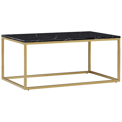 Mesa de centro DELANO PretoDourado
