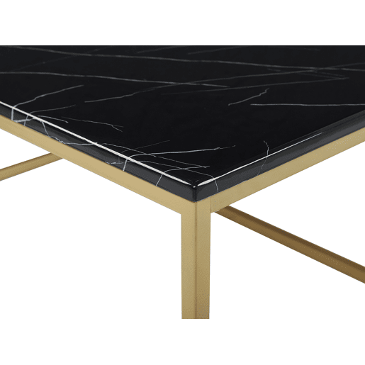 Mesa de centro DELANO PretoDourado