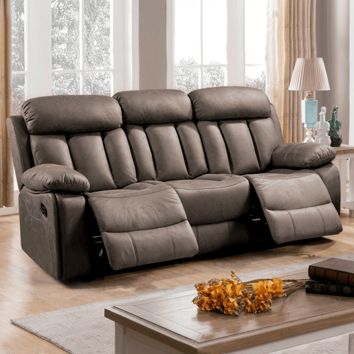 Sofá de 3 lugares para relaxar Kendal Marengo 208 cm x 101 x 97 cm
