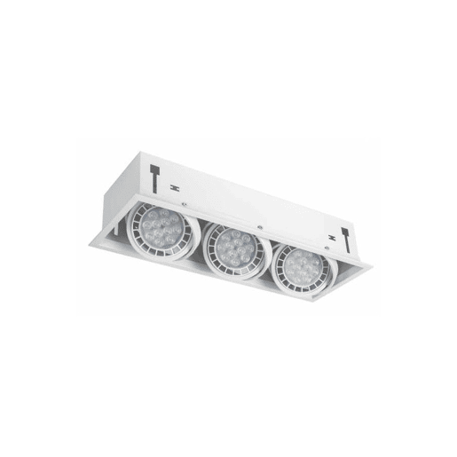 candeeiros de embutir  downlights alumínio branco série cesar 48cm
