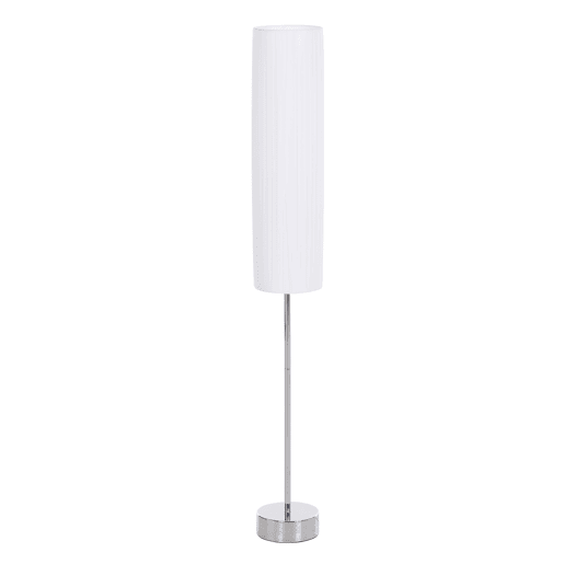 HOMCOM Candeeiro de Pé Moderno para Quarto, Escritório e Sala de Estar (2 Lâmpadas E27) com Interruptor, Baixo Consumo e Base de Aço Inoxidável, 120 cm, Branco