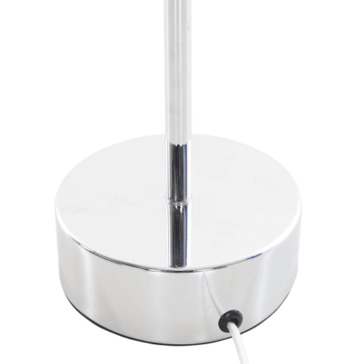 HOMCOM Candeeiro de Pé Moderno para Quarto, Escritório e Sala de Estar (2 Lâmpadas E27) com Interruptor, Baixo Consumo e Base de Aço Inoxidável, 120 cm, Branco