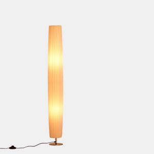 HOMCOM Candeeiro de Pé Moderno para Dormitório Sala de Estar com Interruptor de Pé e Base de Aço Inoxidável Ø15x120 cm Branco