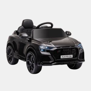 HOMCOM Carro Elétrico Infantil acima de 3 anos Licença Audi RS Q8 com Bateria 6V Controle a Distância Música MP3 Buzina e Luzes Velocidade Máx. 3kmh 101x62x51cm Preto