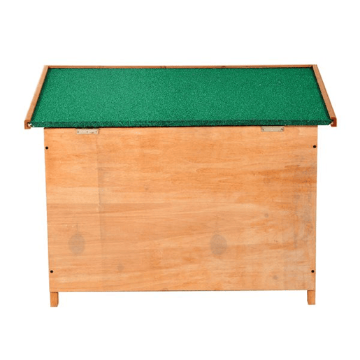 PawHut Casa para Cães de Madeira Casa para Animais de Estimação Elevada com Teto Asfáltico Abatível Impermeável e 4 Almofadas Antiderrapantes 85x58x58cm Madeira