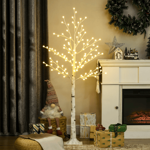 HOMCOM Árvore Sintética Altura 150cm com 120 Luzes LED IP44 Ajustável em 3 Modos Ramos Flexíveis e Base de Candeeiro Árvore de Decoração de Natal para Interiores 20x20x150cm Branco HOMCOM Árvore Sintética Altura 150cm com 120 Luzes LED IP44 Ajustável em 3 Modos Ramos Flexíveis e Base de Candeeiro Árvore de Decoração de Natal para Interiores 20x20x150cm Branco