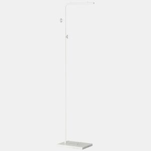 HOMCOM Cabide de Pé Elegante Cabide de Pé para Abrigos com 2 Ganchos Redondos Suspensos e Base de Mármore para Dormitório Corredor Entrada 35x25x170cm Branco