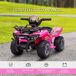 Quad Eléctrico para Niños Metal, PP HOMCOM Quad Eléctrico para Niños Metal, PP HOMCOM Rosa