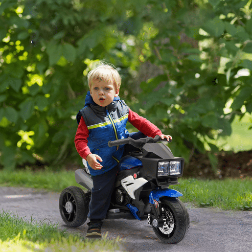 HOMCOM Motocicleta Elétrica Infantil com 3 Rodas para Crianças acima de 3 anos Triciclo com Pedal para Crianças Bateria 6V com Luzes Música Pneus Largos 86x42x52cm Azul HOMCOM Motocicleta Elétrica Infantil com 3 Rodas para Crianças acima de 3 anos Triciclo com Pedal para Crianças Bateria 6V com Luzes Música Pneus Largos 86x42x52cm Azul