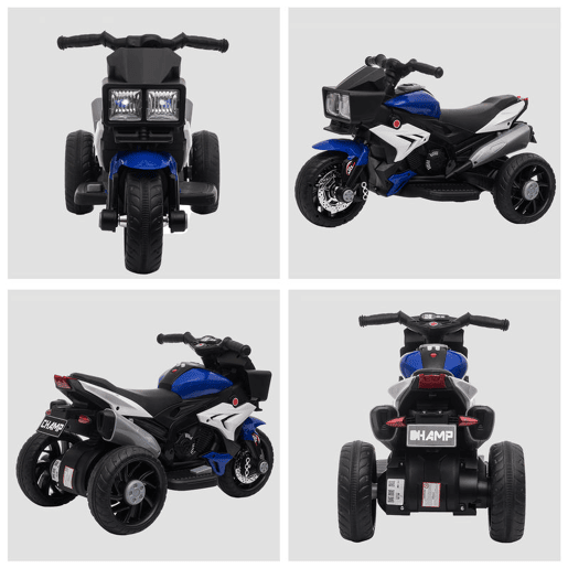 HOMCOM Motocicleta Elétrica Infantil com 3 Rodas para Crianças acima de 3 anos Triciclo com Pedal para Crianças Bateria 6V com Luzes Música Pneus Largos 86x42x52cm Azul HOMCOM Motocicleta Elétrica Infantil com 3 Rodas para Crianças acima de 3 anos Triciclo com Pedal para Crianças Bateria 6V com Luzes Música Pneus Largos 86x42x52cm Azul
