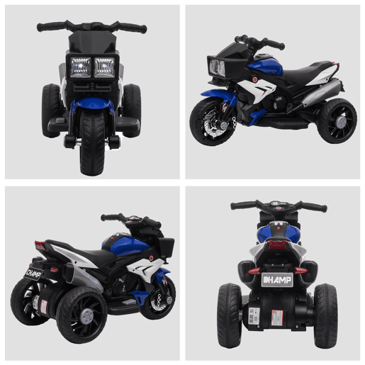 HOMCOM Motocicleta Elétrica Infantil com 3 Rodas para Crianças acima de 3 anos Triciclo com Pedal para Crianças Bateria 6V com Luzes Música Pneus Largos 86x42x52cm Azul HOMCOM Motocicleta Elétrica Infantil com 3 Rodas para Crianças acima de 3 anos Triciclo com Pedal para Crianças Bateria 6V com Luzes Música Pneus Largos 86x42x52cm Azul