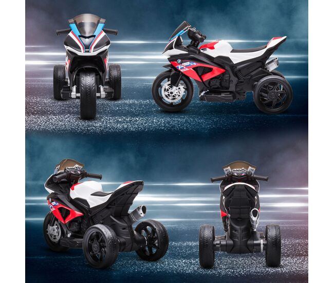 HOMCOM Moto Eléctrica BMW HP4 para Niños de 18 Meses Motocicleta de Batería 6V con Música USB Velocidad 2,5 km/h Avance y Retroceso Carga 30 kg 82,5x42x54 cm Azul HOMCOM Moto Eléctrica BMW HP4 para Niños de 18 Meses Motocicleta de Batería 6V con Música USB Velocidad 2,5 km/h Avance y Retroceso Carga 30 kg 82,5x42x54 cm Azul