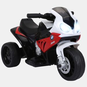 HOMCOM Mota Elétrica BMW para Crianças entre 18-36 Meses 6V com Faróis Música e Velocidade Máx. de 2,5 kmh 66x37x44 cm Vermelho
