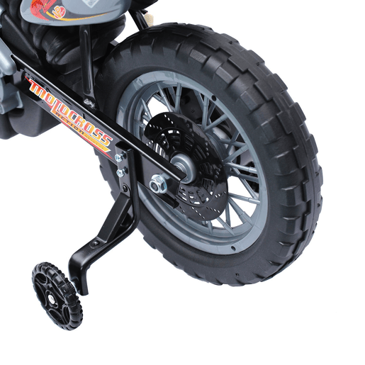 HOMCOM Mota Elétrica para Crianças Mota Elétrica Infantil Bateria 6V para Crianças acima de 3 Anos com Rodas de Apoio 102x53x66 cm Vermelho e Preto