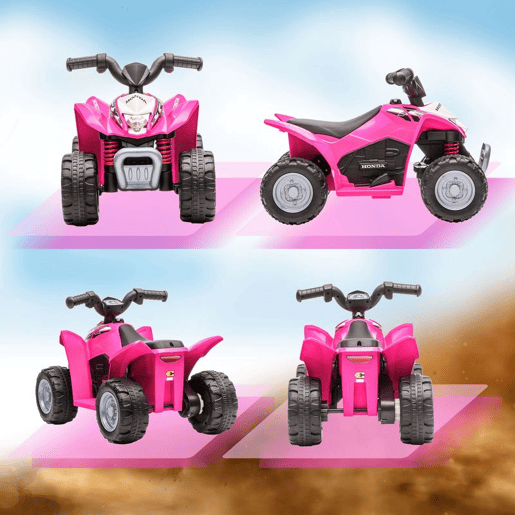 AIYAPLAY Quadriciclo Elétrico HONDA para Crianças de 18-36 Meses Quadriciclo Elétrico Infantil a Bateria 6V com Faróis LED Buzina Velocidade de 2,8kmh e Avance 65,5x35,5x43,5cm Rosa AIYAPLAY Quadriciclo Elétrico HONDA para Crianças de 18-36 Meses Quadriciclo Elétrico Infantil a Bateria 6V com Faróis LED Buzina Velocidade de 2,8kmh e Avance 65,5x35,5x43,5cm Rosa