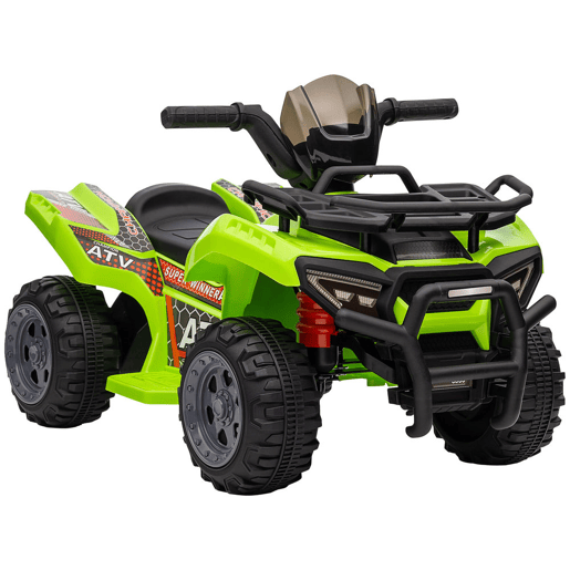 HOMCOM Quadriciclo Elétrico para Crianças de 18-36 Meses Veículo Elétrico a Bateria 6V Infantil com Velocidade 2kmh 70x42x45 cm Verde HOMCOM Quadriciclo Elétrico para Crianças de 18-36 Meses Veículo Elétrico a Bateria 6V Infantil com Velocidade 2kmh 70x42x45 cm Verde