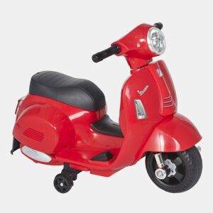 HOMCOM Mota elétrica para crianças com licença acima de 18 meses com faróis buzina e 4 rodas licenciadas 66,5x38x52 cm Vermelho