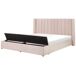 Beliani Cama con banco de almacenaje Terciopelo NOYERS 210x247 Beliani Cama con banco de almacenaje Terciopelo NOYERS 210x247 Beige