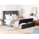 Beliani Cama con banco de almacenaje Terciopelo NOYERS 170x247 Beliani Cama con banco de almacenaje Terciopelo NOYERS 170x247 Gris