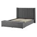 Beliani Cama con banco de almacenaje Terciopelo NOYERS 170x247 Beliani Cama con banco de almacenaje Terciopelo NOYERS 170x247 Gris