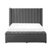 Beliani Cama con banco de almacenaje Terciopelo NOYERS 170x247 Beliani Cama con banco de almacenaje Terciopelo NOYERS 170x247 Gris