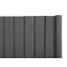 Beliani Cama con banco de almacenaje Terciopelo NOYERS 170x247 Beliani Cama con banco de almacenaje Terciopelo NOYERS 170x247 Gris