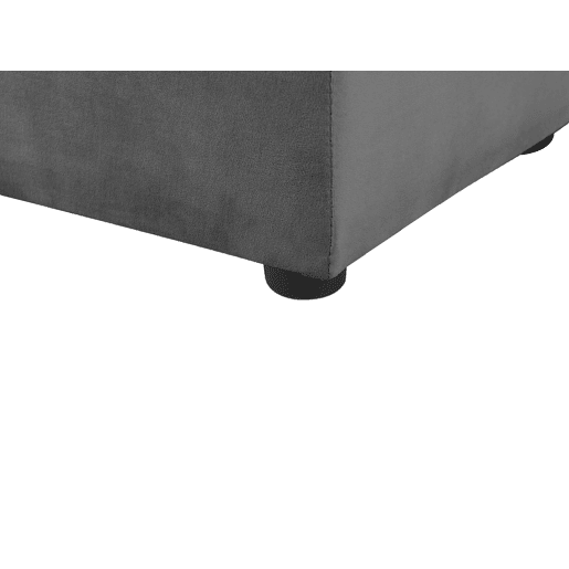 Cama com banco de arrumação Veludo NOYERS 140 x 200 cm Cinzento
