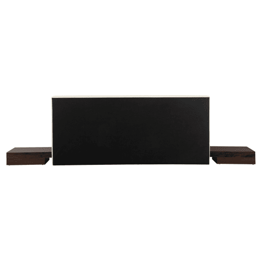 Cama de água Pele sintética ZEN 160 x 200 cm Madeira escura de freixo