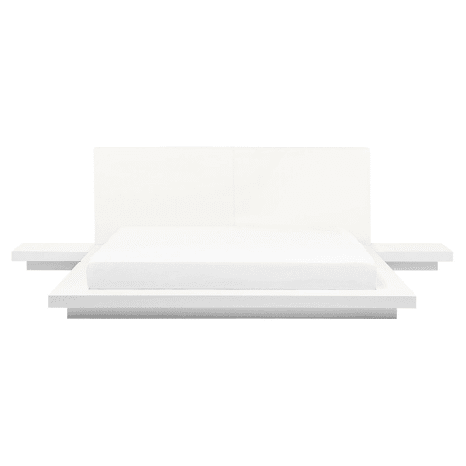 Cama de água Pele sintética ZEN 160 x 200 cm Branco